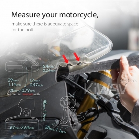 ViperII orange fairing mount mirrors w/ black adapter